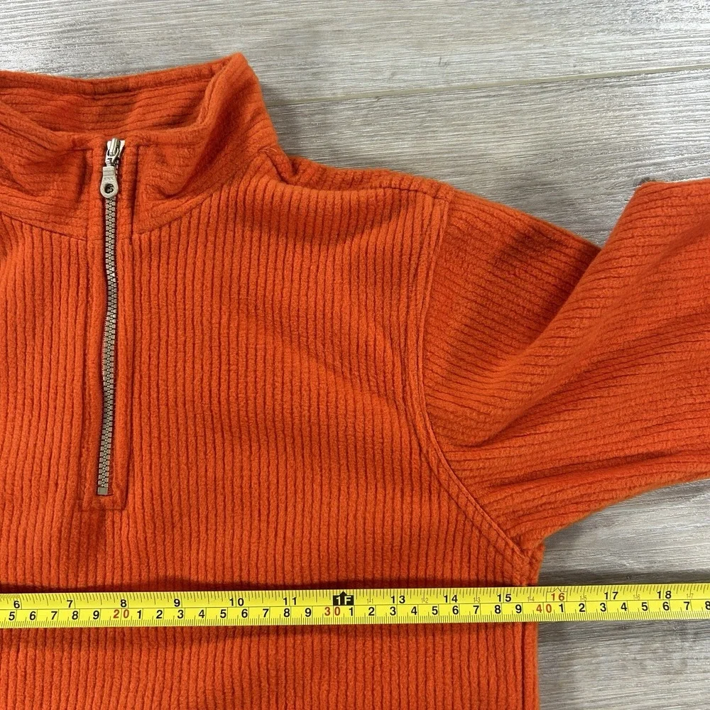 VTG 2001 Gymboree‎ 5yrs Homegrown Collection Orange Fleece Pine Trees 1/4 Zip